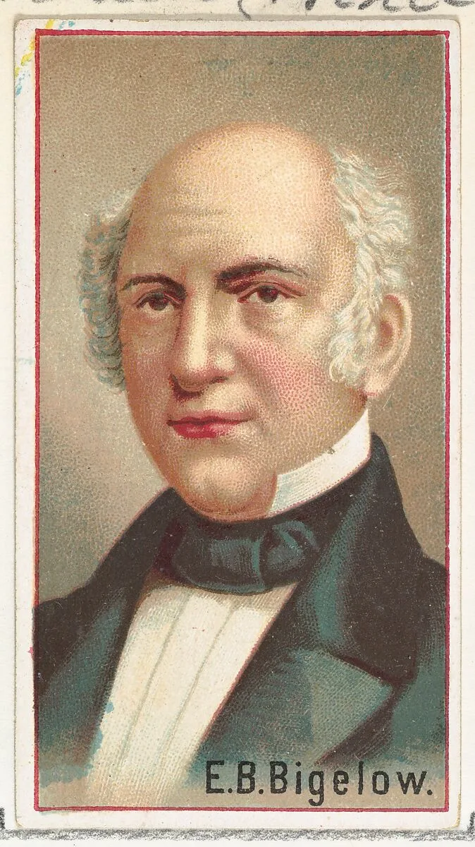 E. B. Bigelow, printer's sample for the World's Inventors souvenir album (A25) for Allen & Ginter Cigarettes — Allen & Ginter