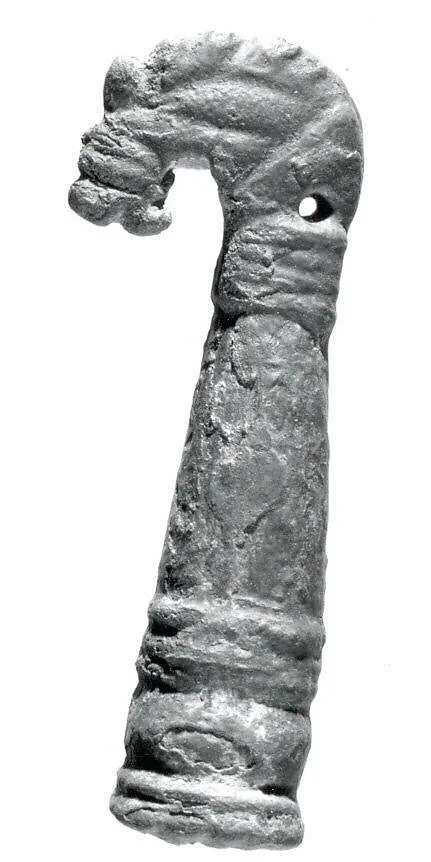 Stamp seal (with horse-head handle) with geometric design — Unknown