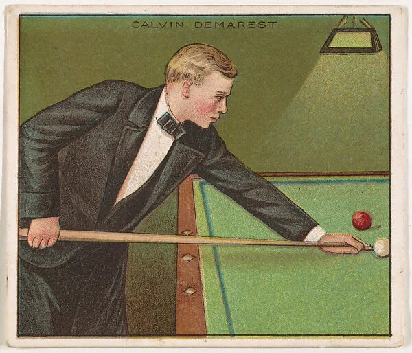 Calvin W. Demarest, Billiards, from Mecca & Hassan Champion Athlete and Prize Fighter collection, 1910 — Mecca Cigarettes