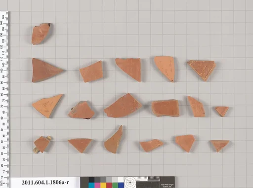 Terracotta rim fragments of kylikes(drinking cups)