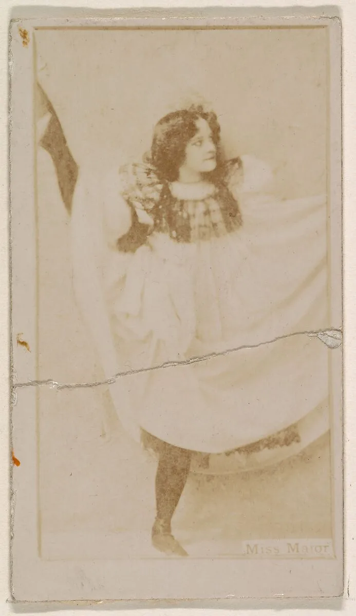 Miss Major, from the Actresses series (N245) issued by Kinney Brothers to promote Sweet Caporal Cigarettes — Kinney Brothers Tobacco Company