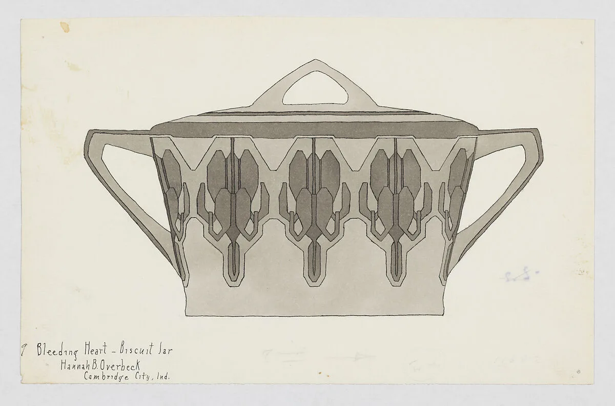 Bleeding Heart Biscuit Jar Design — Hannah Borger Overbeck