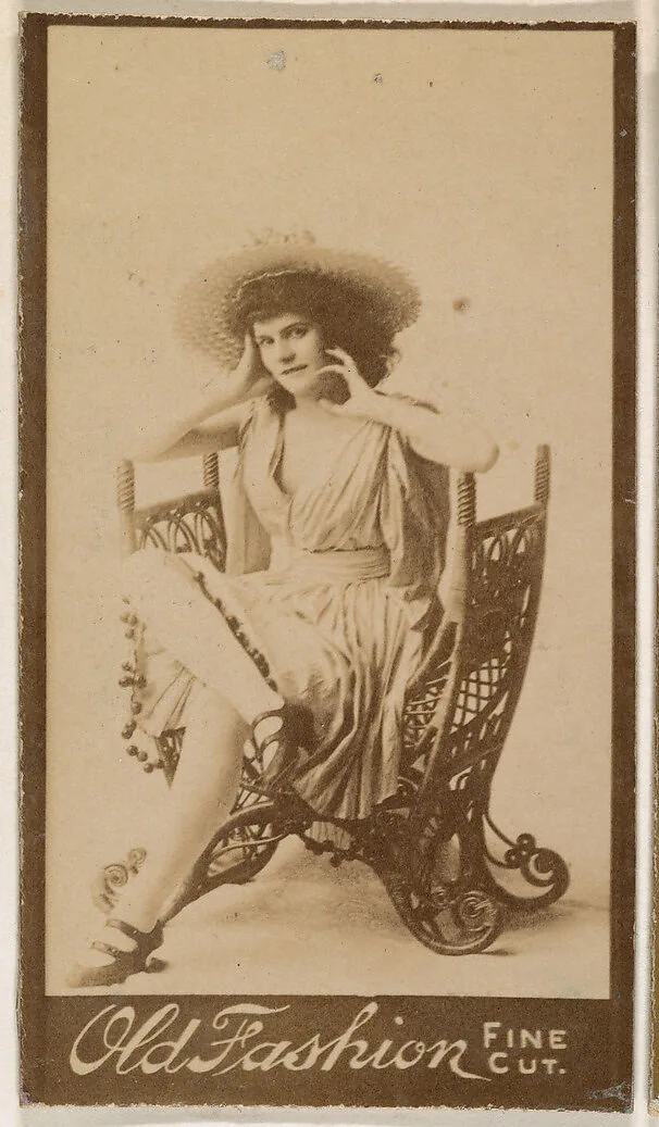 Actress wearing wide-brimmed hat, from the Actresses series (N664) promoting Old Fashion Fine Cut Tobacco — Unknown