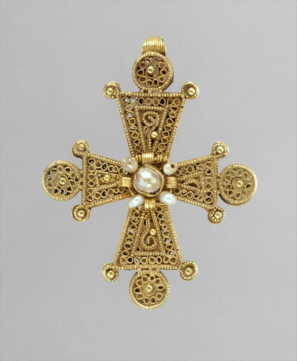 Cross with Pearls — Unknown