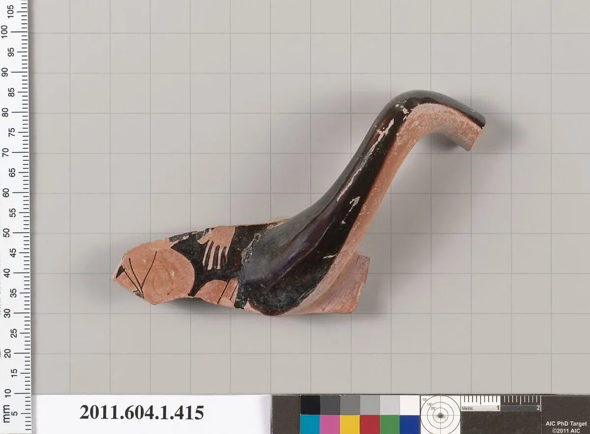Terracotta fragment of a kylix (drinking cup) — Unknown