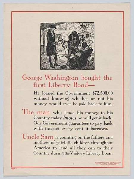 George Washington bought the first Liberty Bond — Liberty Loan Committee