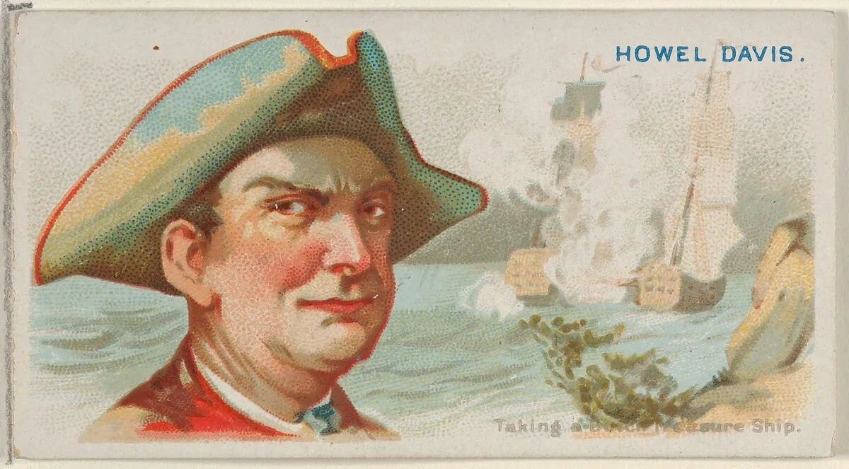 Howell Davis, Taking a Dutch Treasure Ship, from the Pirates of the Spanish Main series (N19) for Allen & Ginter Cigarettes — George S. Harris & Sons|Allen & Ginter