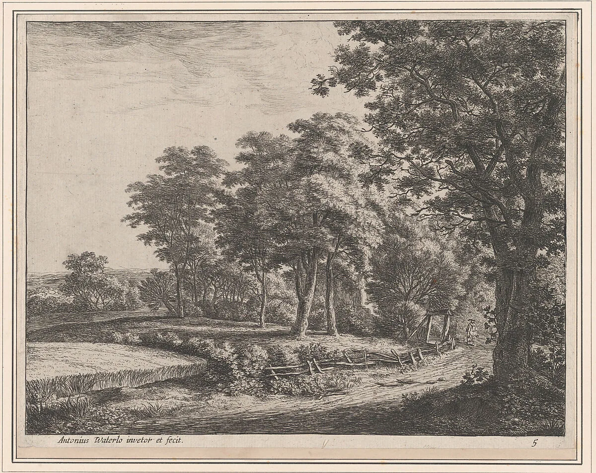 A Horseman by a Fence — Anthonie Waterloo
