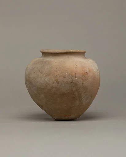 Unevenly made jar of desert clay