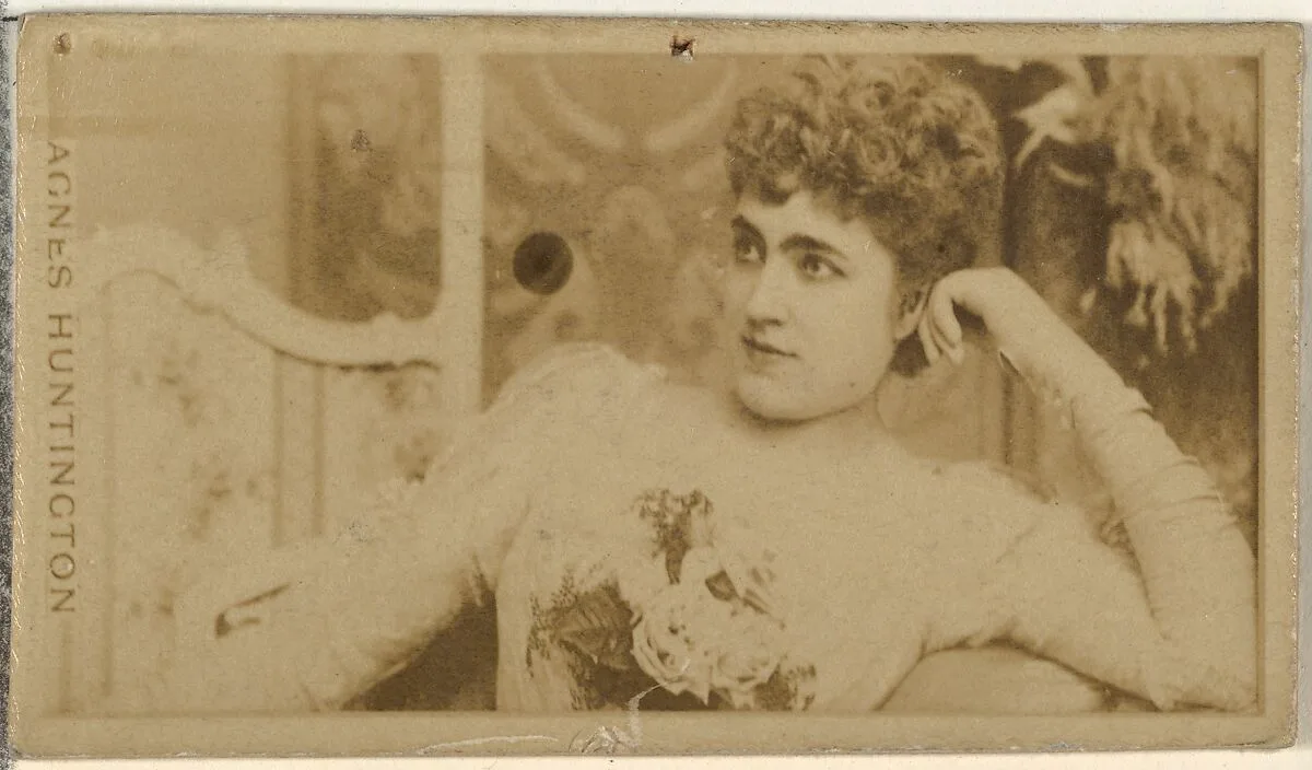 Agnes Huntington, from the Actors and Actresses series (N145-8) issued by Duke Sons & Co. to promote Duke Cigarettes — W. Duke, Sons & Co.|American Tobacco Company