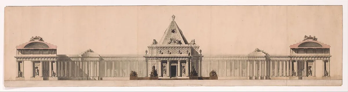 Elevation of a Monument — Jean Jacques Huvé