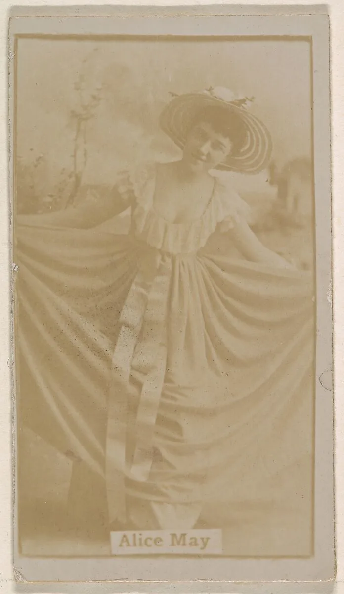 Alice May, from the Actresses series (N245) issued by Kinney Brothers to promote Sweet Caporal Cigarettes — Kinney Brothers Tobacco Company