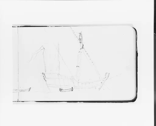 Sketch of a Ship at Anchor for The Landing of Columbus (from Sketchbook)