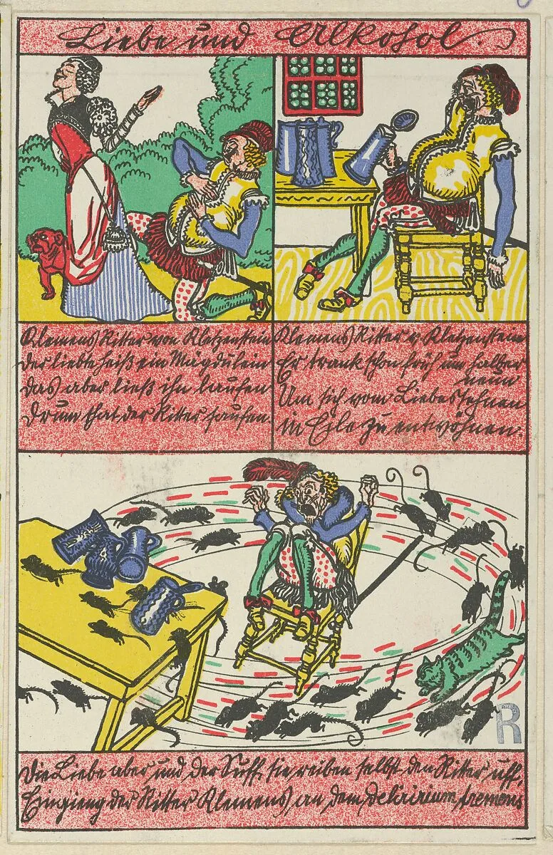 Love and Alcohol (Liebe und Alkohol) — Moriz Jung|Wiener Werkstätte