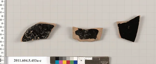 Terracotta fragments of kylikes (drinking cups)