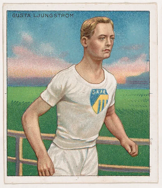 Gusta Ljungstrom, Track and Field, from Mecca & Hassan Champion Athlete and Prize Fighter collection, 1910 — Mecca Cigarettes