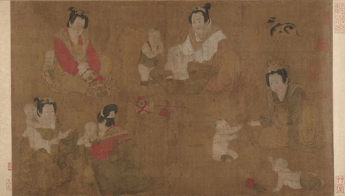 宋 佚名 倣周昉 戲嬰圖 卷|Palace Ladies Bathing Children — Zhou Fang|Unidentified artist