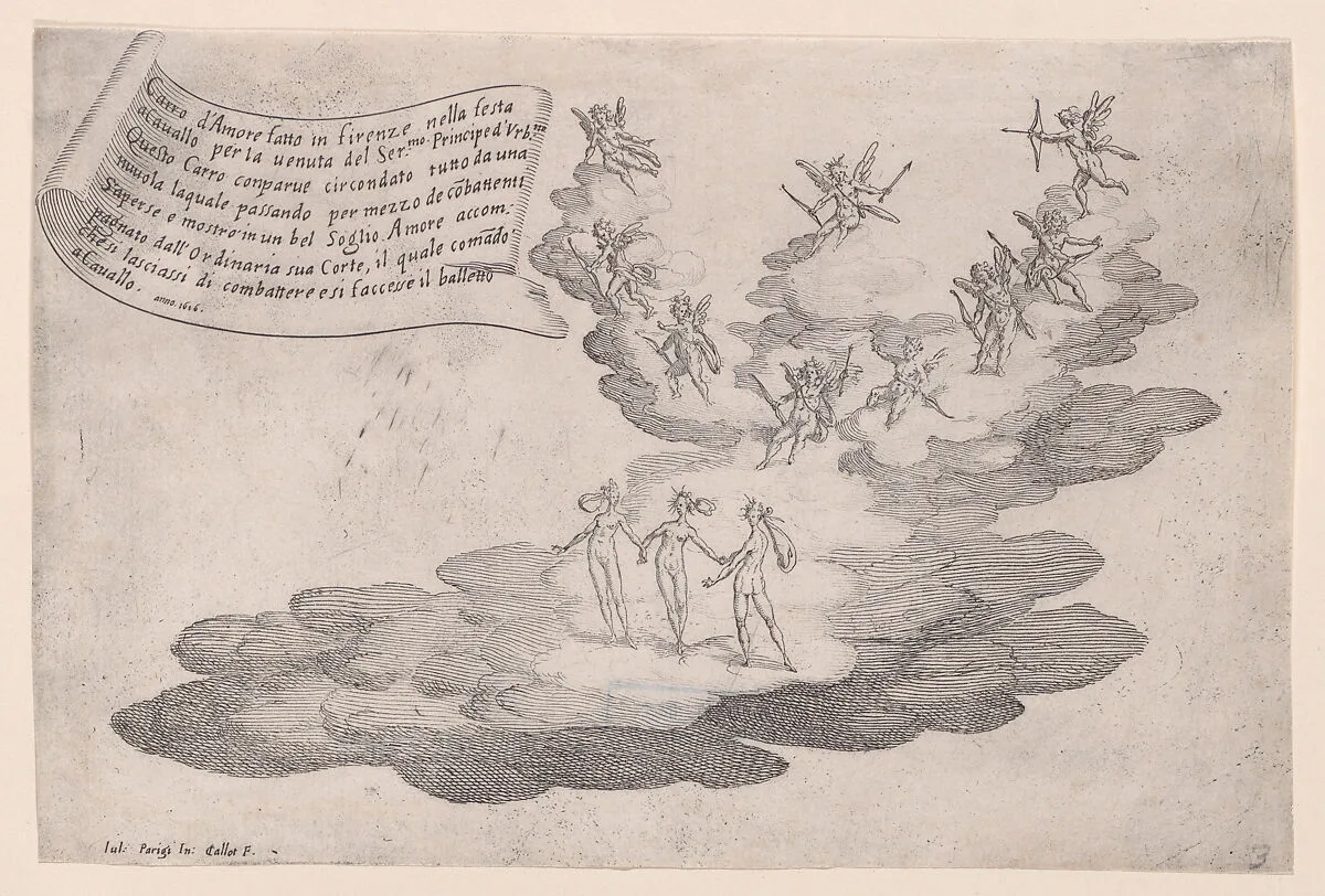 Le Char de L'Amour, from Guerre de Beauté (Guerra di Bellezza) (War of Beauty) — Jacques Callot|Giulio Parigi