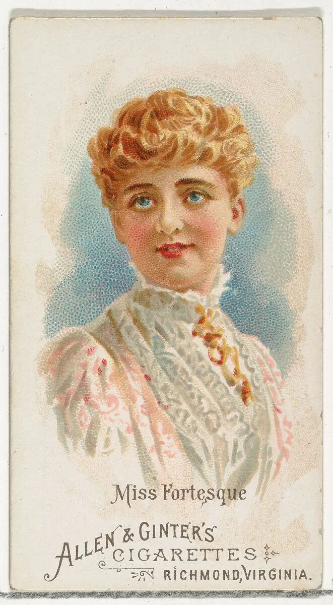Miss Fortesque, from World's Beauties, Series 1 (N26) for Allen & Ginter Cigarettes — Allen & Ginter