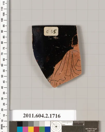 Terracotta rim fragment of a skyphos (deep drinking cup)