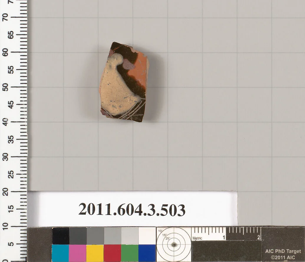 Terracotta fragment of a column-krater (bowl for mixing wine and water)? — Unknown