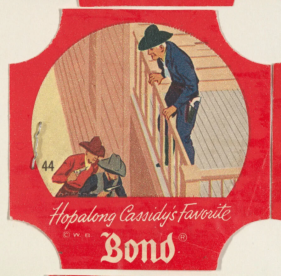 No. 44, from the Hopalong Cassidy bread labels series (D290-8) issued by Bond Bread — Bond Bread|Warner Bros