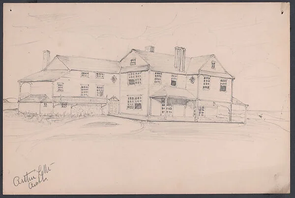 Wooden House near the Water (perhaps an early idea for Cliffs, Manchester, Massachusetts) — Arthur Little