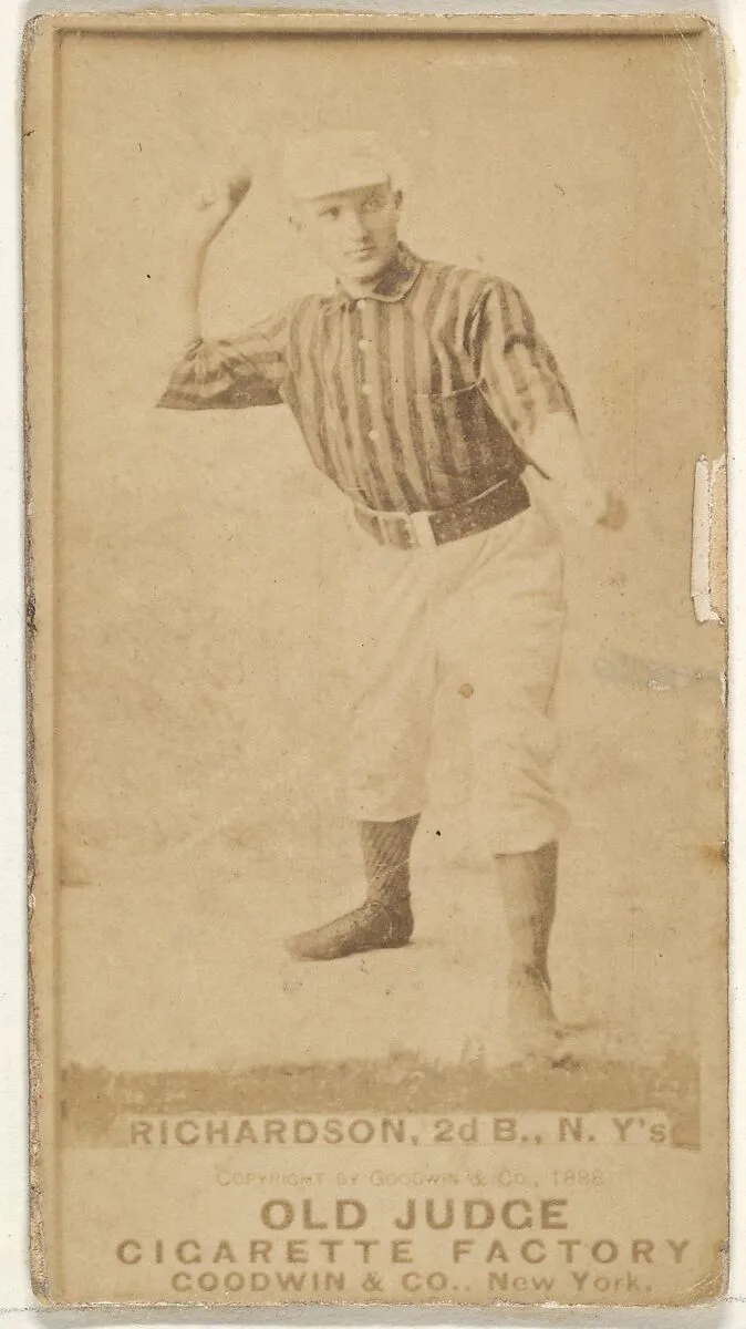 Danny Richardson, 2nd Base, New York, from the Old Judge series (N172) for Old Judge Cigarettes — Goodwin & Company