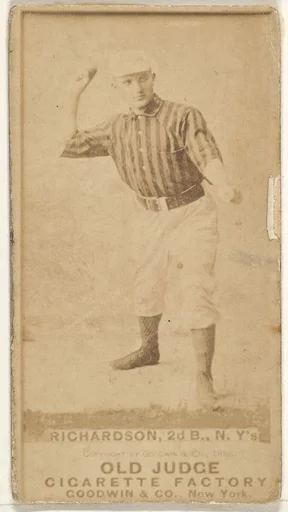 Danny Richardson, 2nd Base, New York, from the Old Judge series (N172) for Old Judge Cigarettes