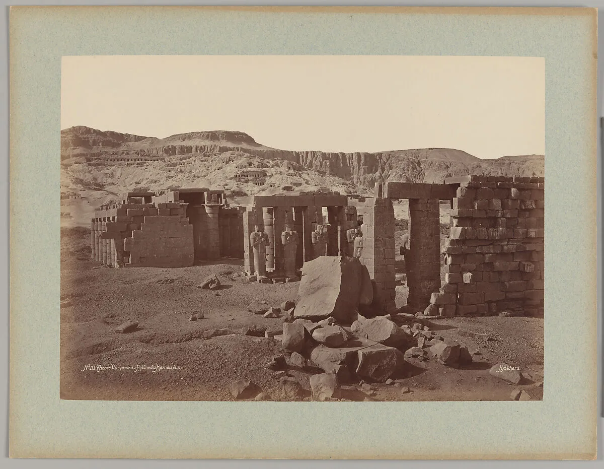 Thèbes, Vue prise du Pylône du Ramasséum — Emile Béchard