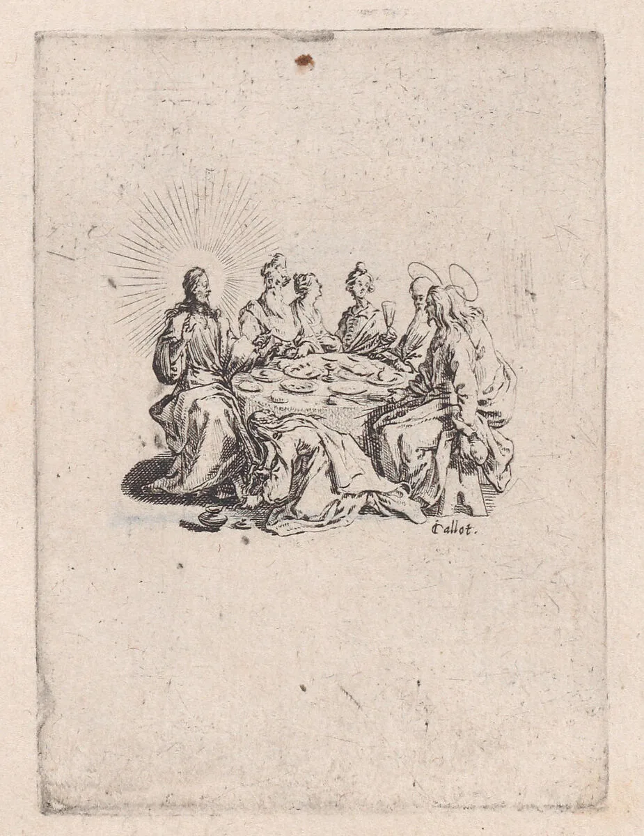 Le Repas Chez le Pharisien (The Meal at the Home of the Pharisee), from Les Quatre Banquets (The Four Feasts) — Jacques Callot