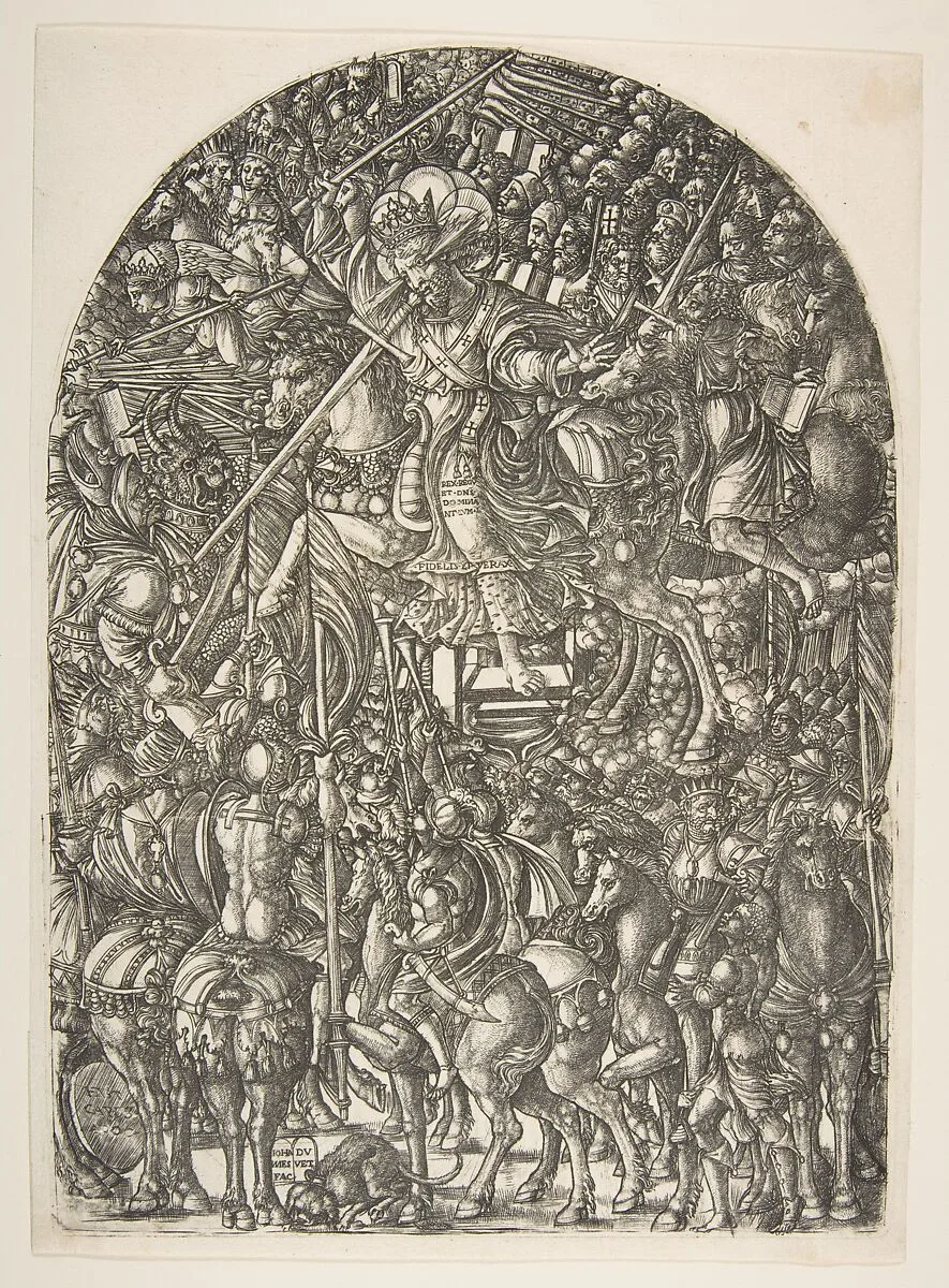 Christ mounted on a white Horse, from the Apocalypse — Jean Duvet