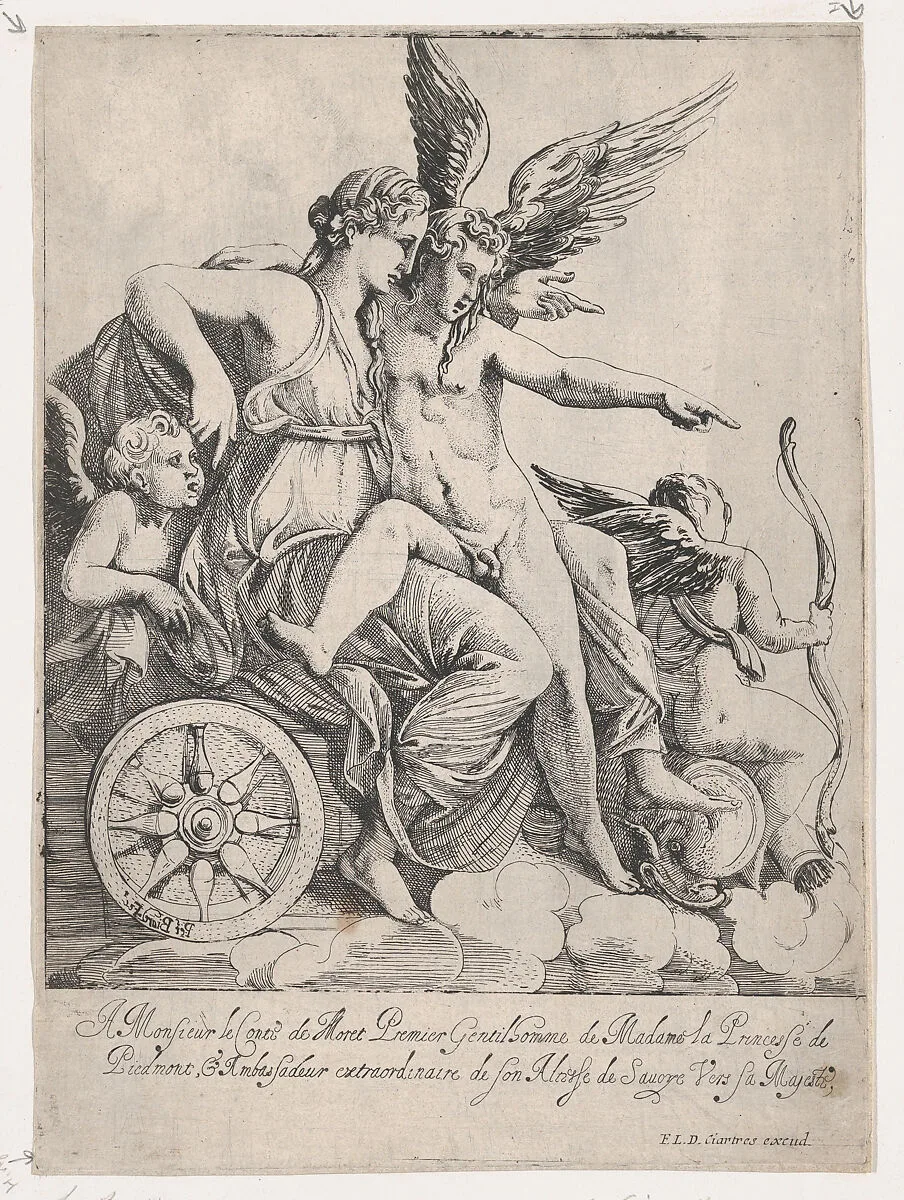 Venus and Cupid on a Chariot — Girolamo Romanino|Pierre Biard II
