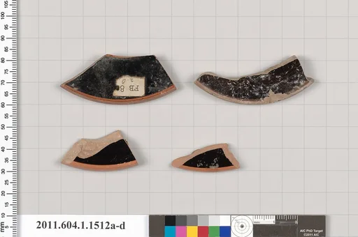 Terracotta fragments of kylikes (drinking cups)