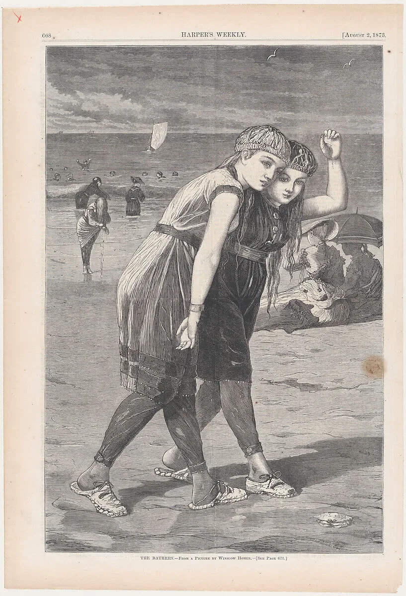 The Bathers (from "Harper's Weekly," Vol. XVII) — Winslow Homer|Harper's Weekly|Harper & Brothers|William H. Redding