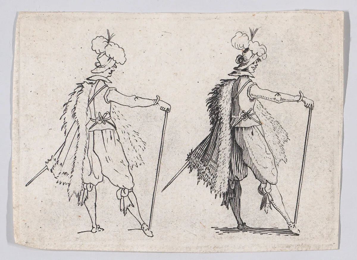 Copy of Le Gentilhomme a la Grande Canne (The Gentleman with the Large Cane), from "Les Caprices" — Anonymous|Jacques Callot