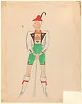 Drawing for a theatrical costume for "The Show is On" — Vincente Minnelli