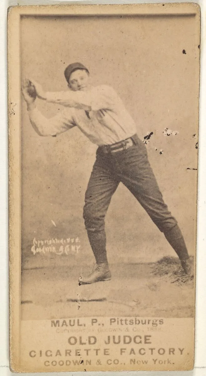 Al Maul, Pitcher, Pittsburgh, from the Old Judge series (N172) for Old Judge Cigarettes — Goodwin & Company