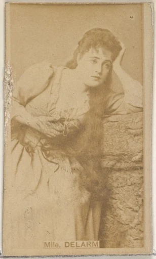 Mlle. Delarme, from the Actors and Actresses series (N45, Type 8) for Virginia Brights Cigarettes