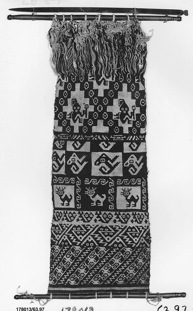 Unfinished Sampler Panel on Loom — Unknown