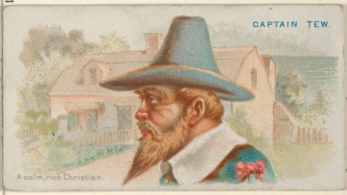 Captain Tew, A Calm, Rich Christian, from the Pirates of the Spanish Main series (N19) for Allen & Ginter Cigarettes — George S. Harris & Sons|Allen & Ginter