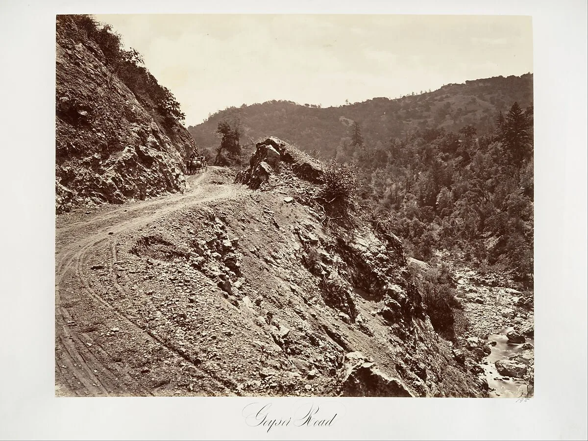 Sulphur Creek and Flume-road to Geysers — Carleton E. Watkins