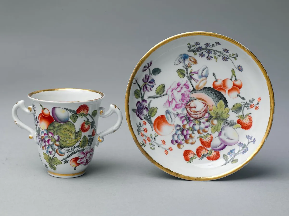 Chocolate beaker and saucer — Vienna|Claudius Innocentius Du Paquier period