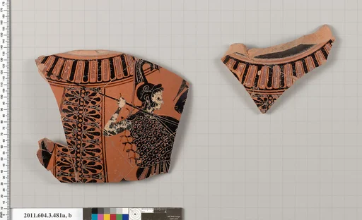 Terracotta fragments of a neck-amphora of Panathenaic shape