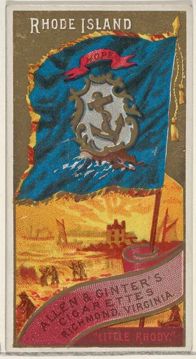 Rhode Island, from Flags of the States and Territories (N11) for Allen & Ginter Cigarettes Brands