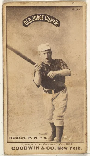 John F. Roach, Pitcher, New York, from the Old Judge series (N172) for Old Judge Cigarettes