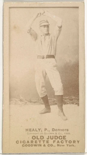 Healy, Pitcher, Denver, from the Old Judge series (N172) for Old Judge Cigarettes