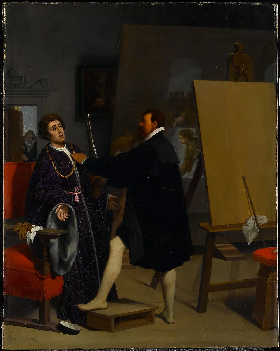 Aretino in the Studio of Tintoretto — Jean Auguste Dominique Ingres