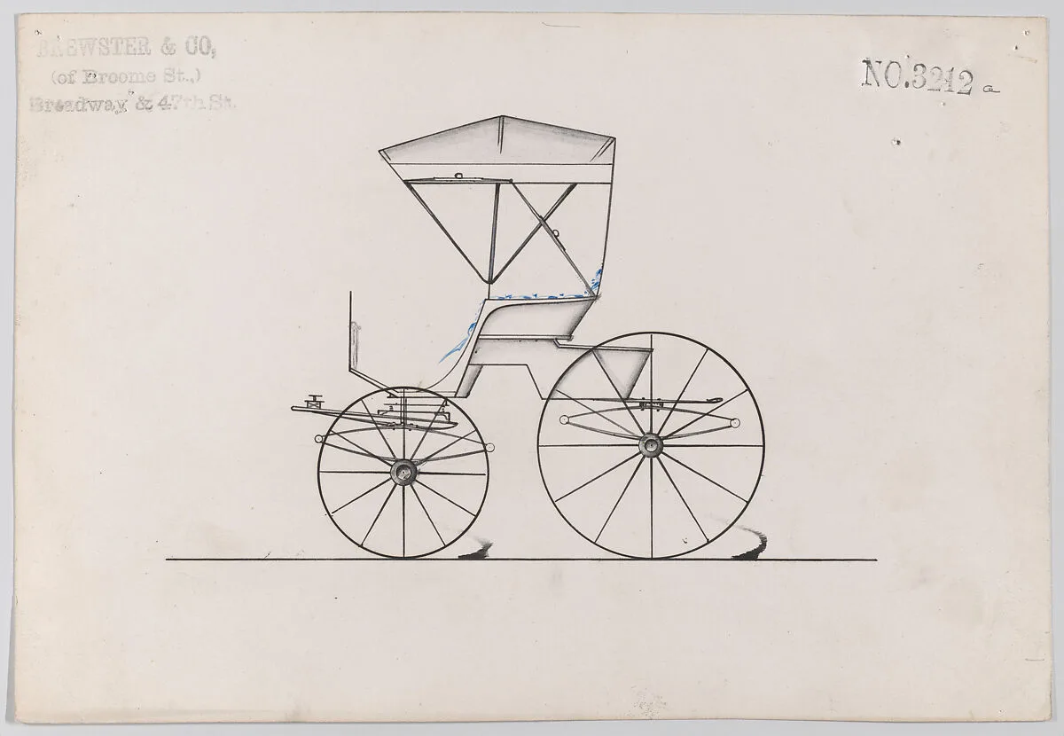 Design for Road Wagon or Buggy, no. 3212a — Brewster & Co.