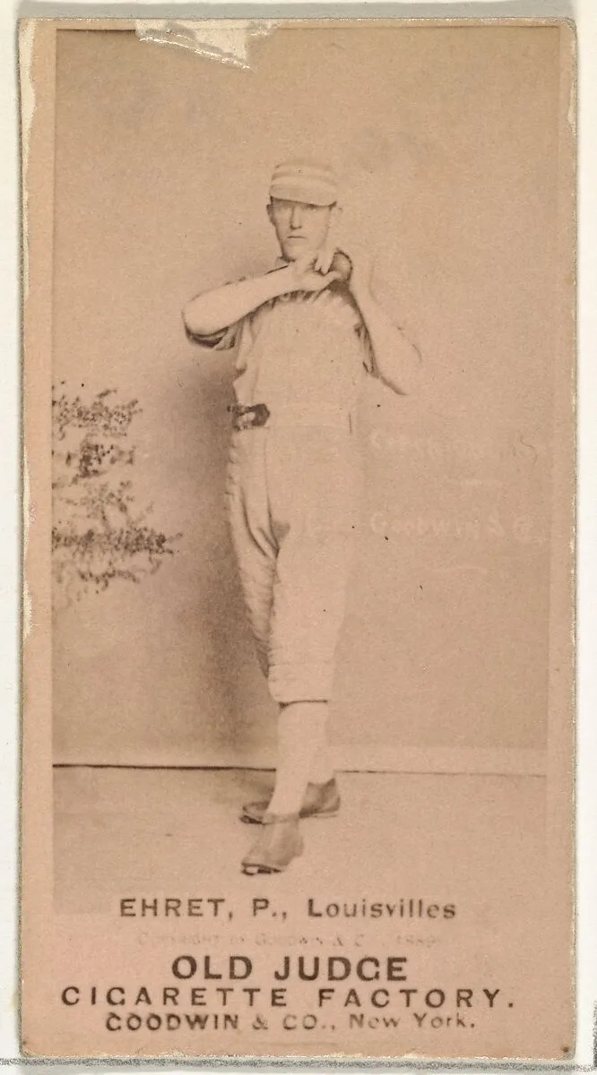 Philip Sydney "Red" Ehret, Pitcher, Louisville Colonels, from the Old Judge series (N172) for Old Judge Cigarettes — Goodwin & Company